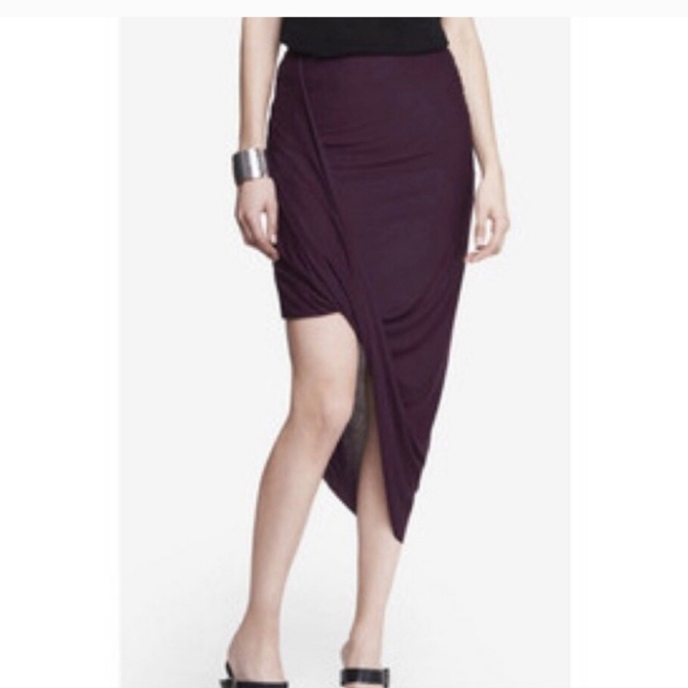 Asymmetrical Plum Skirt